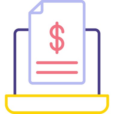 Fatura dolar simgesi - taslak biçimi