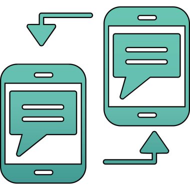 Sohbet baloncuklar ile Smartphone