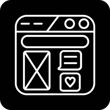 tarayıcı simgesi vektör illüstrasyonu