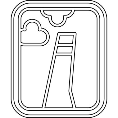 Mısır simgesinin izole edilmiş dış hattı