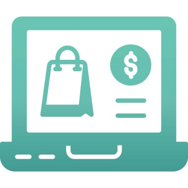 Alışveriş poşeti vektör simgesi tasarımı