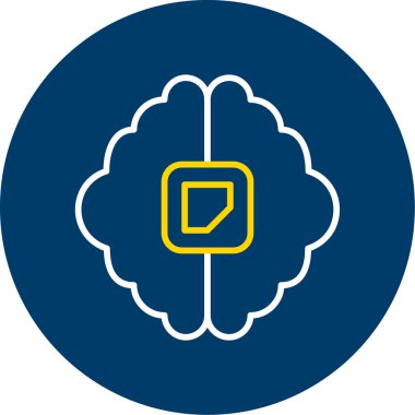 Soyut grupta izole edilmiş beyin simgesi