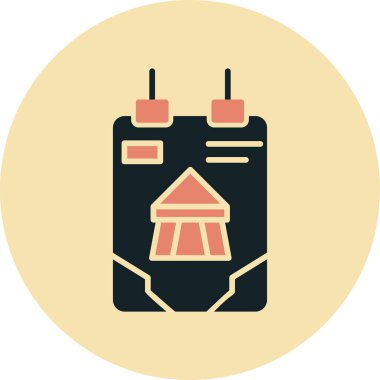 Bir araba simgesinin vektör illüstrasyonu