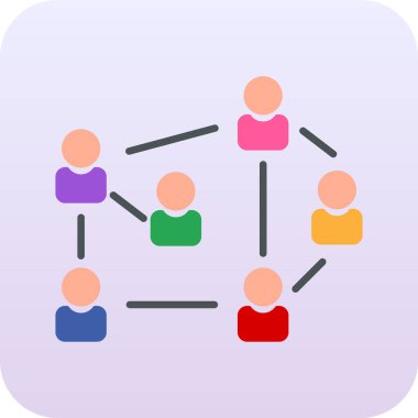 Sosyal ağ vektör simgesi