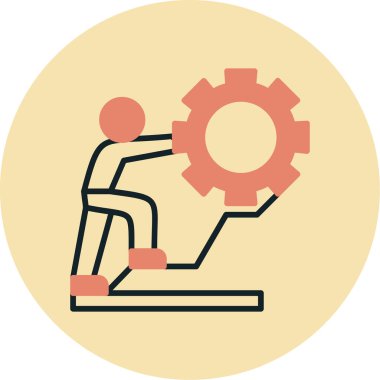 Bir insan simgesinin vektör illüstrasyonu