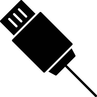 usb kablo simgesi vektör illüstrasyonu