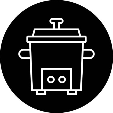 vektör pişirme kabı simgesi