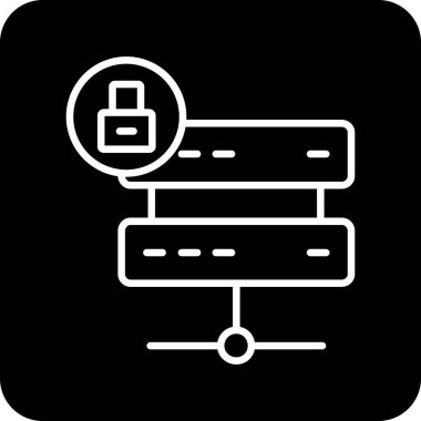 Veri veritabanı ağ simgesi ana hat biçiminde