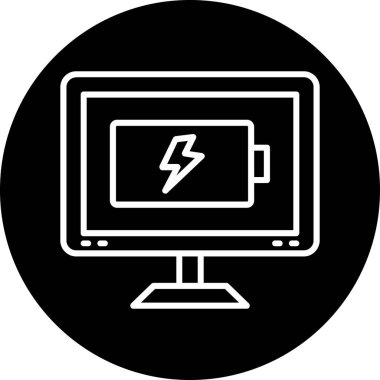 Dizüstü bilgisayar simgesi vektör çizimi