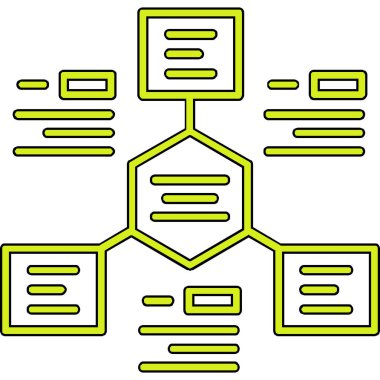 veri ağı simgesi, vektör illüstrasyonu