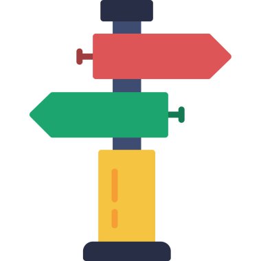 Bir yol simgesinin vektör illüstrasyonu