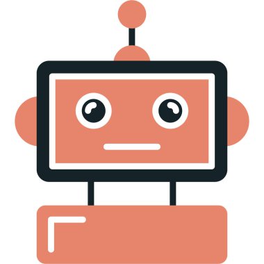 Robot vektör simgesi. Basit tasarım