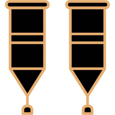 iki siyah ve altın bayraklı altın ve gümüş kurdeleli