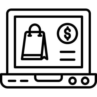 Alışveriş poşeti simgesi, vektör illüstrasyonu