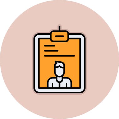 Kimlik kartı. Basit simge