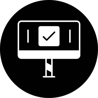 İşaretleme simgesi vektör illüstrasyonunu kontrol et