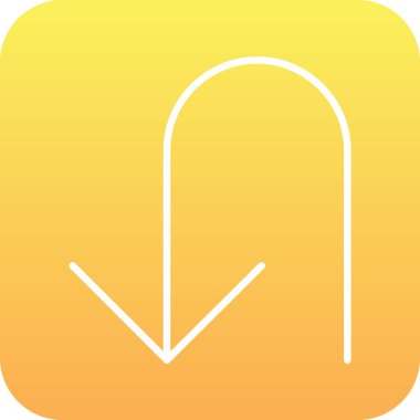 ok simgesi beyaz arkaplanda izole edildi