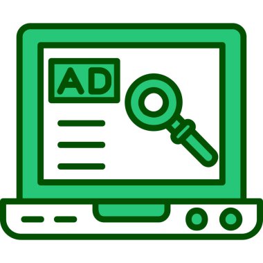 reklam reklam ikonu doldurulmuş - taslak biçimi