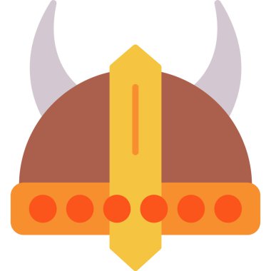 Viking düz vektör simgesi