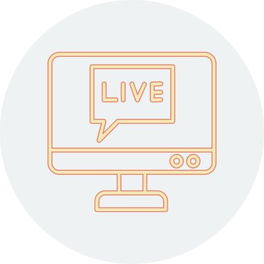 canlı vektör ince çizgi simgesi