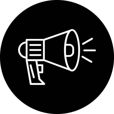 Yüksek Sesli Hoparlör Ağı simgesi, vektör illüstrasyonu