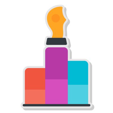 Beyaz arkaplanda izole edilmiş boya fırçası simgesi. vektör, resimleme