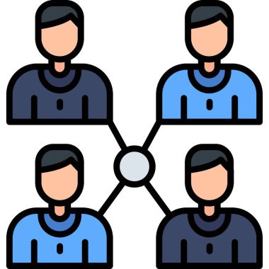 grup insan ve takım çalışması simgesi, vektör illüstrasyonu.