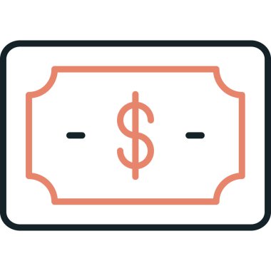 Dolar simgesi vektör illüstrasyonu