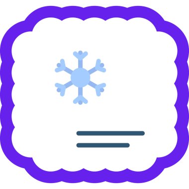 Kar tanesi. Web simgesi basit illüstrasyon