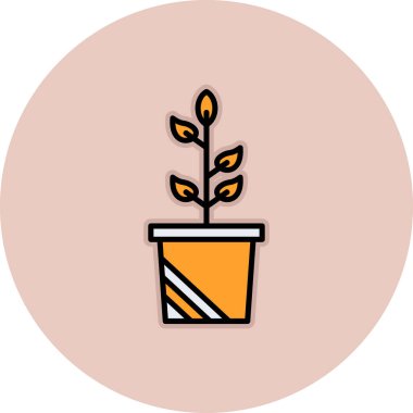 Çiçek. Web simgesi basit illüstrasyon