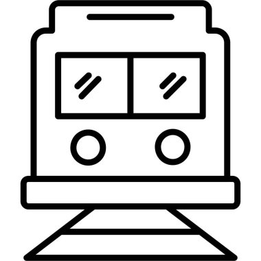 tren. Web simgesi basit illüstrasyon