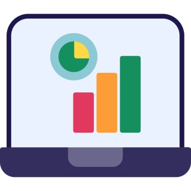 Analizler. Web simgesi basit illüstrasyon