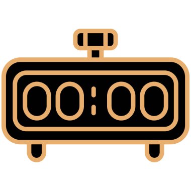 Alarm zamanı simgesi - ana hatlar biçiminde