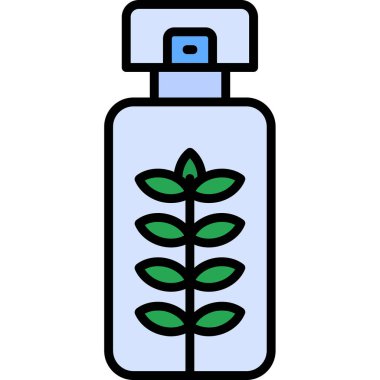 Zeytin yağı şişesi simgesi renk ana hatları vektörü