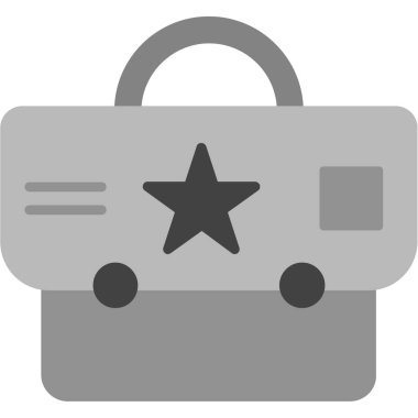 Bagaj Vektörü Kabartma Simgesi Tasarımı