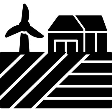 Rüzgar türbinleri vektör çizim