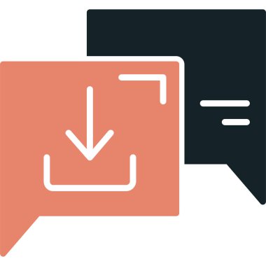 Konuş. Web simgesi basit illüstrasyon