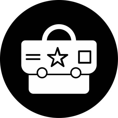 Alışveriş poşeti simgesinin vektör illüstrasyonu