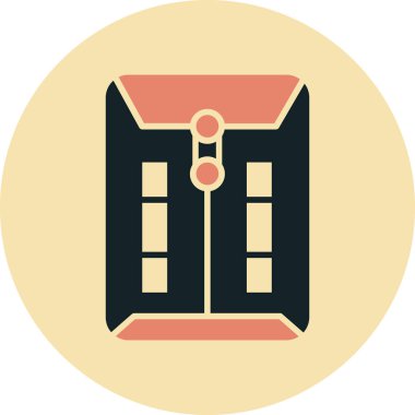 Kapı vektör simgesi. düz çizim tasarımı.