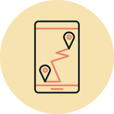 gps konum vektör illüstrasyonu