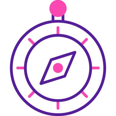 Pusula. Web simgesi basit illüstrasyon