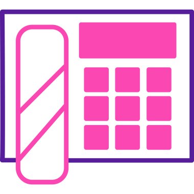 Hesap makinesi. Web simgesi basit illüstrasyon