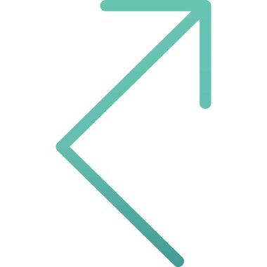 Ok sol vektör simgesi. Tarzıdır düz simgesi simgesi, yumuşak mavi renk, beyaz arka plan.