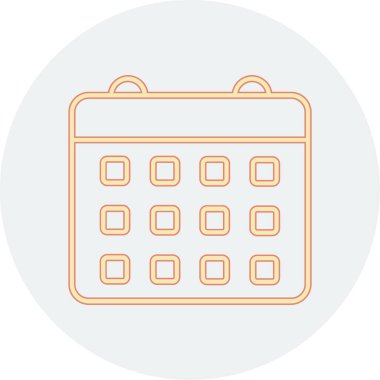 Takvim. Web simgesi basit illüstrasyon