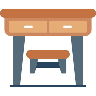 mobilya vektörü düz renk simgesi