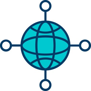 küresel bağlantı. Basit resimleme