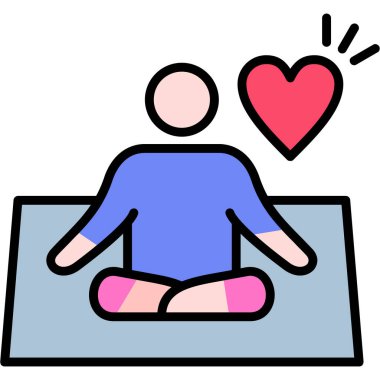 Aşk kalbi. Web simgesi vektör illüstrasyonu