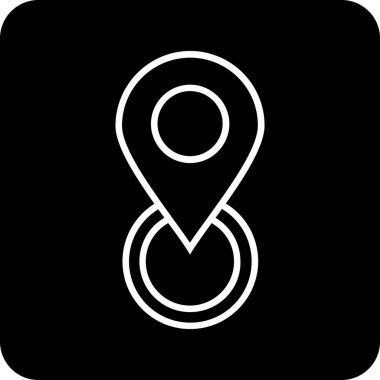 konum simgesi, vektör çizimi