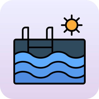 su tankı simgesi, vektör illüstrasyonu