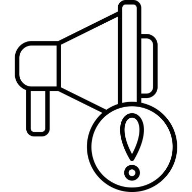 Megafon. Web simgesi basit illüstrasyon